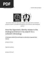 How The Hypostatic Identity Relates To The Analogical Interval I