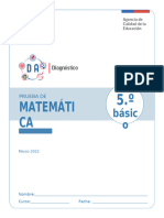 Prueba Matematica Diagnostico 2022 5 BASICO