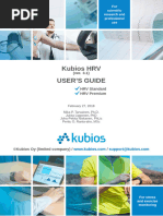 Kubios HRV Users Guide 3 1 0