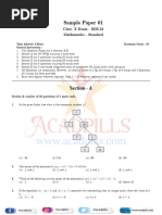 Mathematics - Standard SQP-01 2024