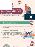 ESP 9 Unit II L2 - I Am A Person For Others - Social Responsibility and Volunteerism