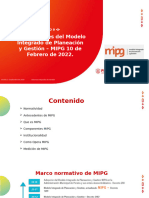 Modelo Integrado de Planeación y Gestión-MIPG 10 de Febrero de 2022