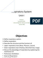 Unit 1 Respiratory System