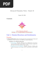 Advanced Chemistry Notes Grade 10 Unit 1