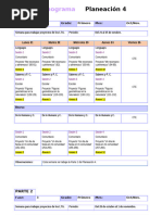 Cronograma de Cuarto Grado