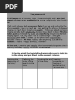 Writing A Story Lesson Student Worksheet