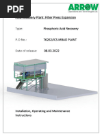 Acid Recovery Plant Filter Press Expansion Manual 080322REV01