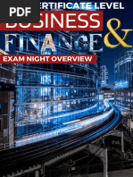 Business & Finance Exam Night Overview 