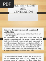 Rule Viii Light and Ventilation Section