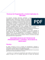 Técnicas de Programación y Control Aplicadas AL Mercadeo 1