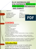 Theories of Dispersion and Pharmaceutical Dispersion Emulsions Asad