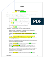 Subject & Verb Agreement Content