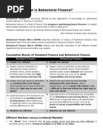 Behavioral Finance Notes