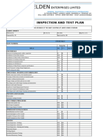 Inspection and Test Plan