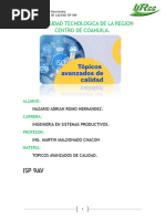 Tópicos Avanzados de Calidad UTRCC Unidad 2 - Actividades de La 10 A La 15