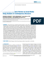 A Systematic Literature Review On Social Media Slang Analytics in Contemporary Discourse