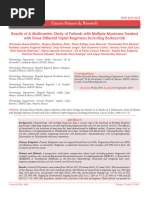 Results of A Multicentric Study of Patients With Multiple Myeloma Treated With Three Different Triplet Regimens Including Bortezomib