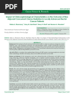 Impact of Clinicoepimiological Characteristics On The Outcome of Neo Adjuvant Concurrent Chemo Radiation in Locally Advanced Rectal Cancer Patients