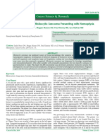 Primary Pulmonary Histiocytic Sarcoma Presenting With Hemoptysis