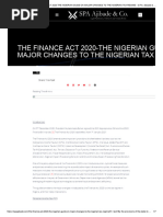 THE FINANCE ACT 2020-THE NIGERIAN GUIDE ON MAJOR CHANGES TO THE NIGERIAN TAX REGIME - S.P.A. Ajibade & Co