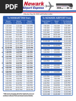 Newark Airport Express Schedule