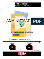 Vista Preliminar Temario Administrativo c1 Ayuntamiento de Xativa Ed. 2024 1a Parte