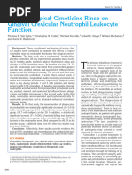 Effect of Topical Cimetidine Rinse On Gingival Crevicular Neutrophil Leukocyte Function