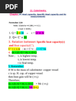 Calorimetry 11 A Numericals 