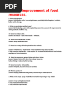 Class 9 Improvement of Food Resources