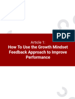 Pre-Reading Articles Module 1 - Growth Mindset and The Power of Feedback