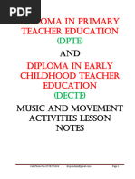 Dpte Music and Movement Activities