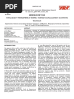 Research Article: Total Quality Management As Technics On Strategic Management Accounting Lesi Hertati