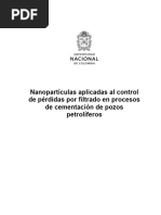 Nanopartículas Aplicadas Al Control de Pérdidas Por Filtrado en Procesos de Cementación de Pozos Petrolíferos