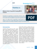 Determinants of Nutrition in Nagaland India Maternal Infant Young Child Feeding MIYCF Practices