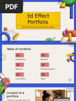 Plantilla PowerPoint de Portafolio Con Efectos 3D