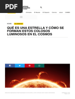 Qué Es Una Estrella y Cómo Se Forman Estos Colosos Luminosos en El Cosmos Nati