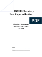 0620 IGCSE Cover Page and Topic List