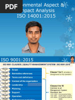 Environmental Aspects-Impact As Per ISO 14001 - 2015