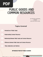 Public Goods and Common Resources