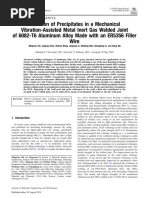 Evolution of Precipitates in A Mechanical Vibration-Assisted Metal Inert Gas Welded Joint of 6082-T6 Aluminum Alloy Made With An ER5356 Filler Wire