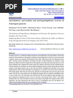 Anti-Diabetic, Anti-Oxidant and Anti-Hyperlipidemic Activity of Fomitopsis Pinicola