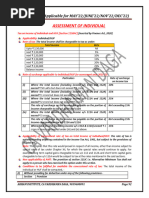 Assessment of Individual: INCOME TAX (Applicable For MAY'22/JUNE'22/NOV'22/DEC'22)