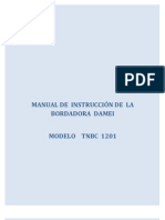 Manual de Instrucción de La Bordadora Damei