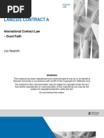 CNA 2020 - Good Faith - International Contract Law