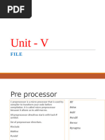 Unit - V C Programming