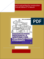 Dissertation Research and Writing For Construction Students 2nd Ed Edition S G Naoum All Chapters Instant Download