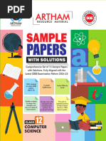 Set of 15 Sample Papers With Solutions & Blueprint For Class 12 Computer Science, 2024-25 Exam Edition