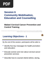 Key Messages For Cervical Cancer and Counselling