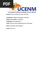 Informe Sobre Segmentación de Mercados