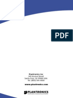 Plantronics Inc 345 Encinal Street Santa Cruz, CA 95060 USA Tel: (800) 544-4660